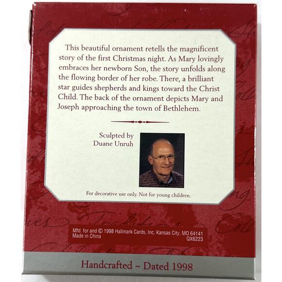 1998 Hallmark Journey To Bethlehem Baby Jesus Nativity Christmas Story Ornament - Picture 5 of 5